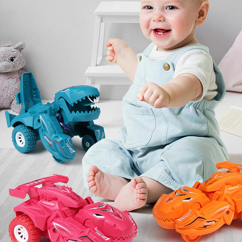 Misvormde dinosaurus glijden speelgoed auto - Image 3