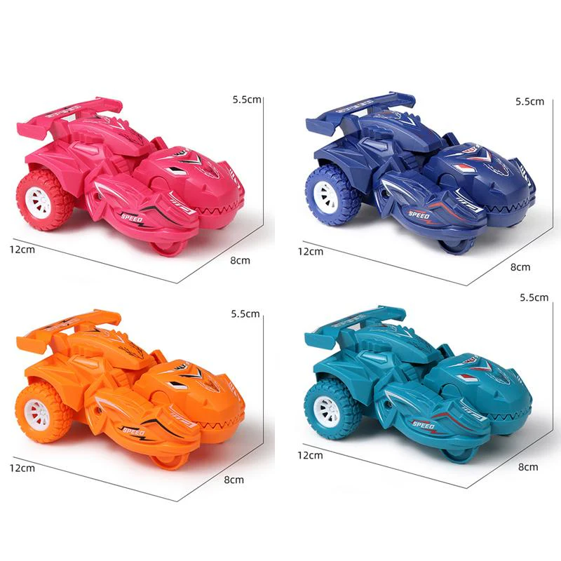 Misvormde dinosaurus glijden speelgoed auto - Image 7